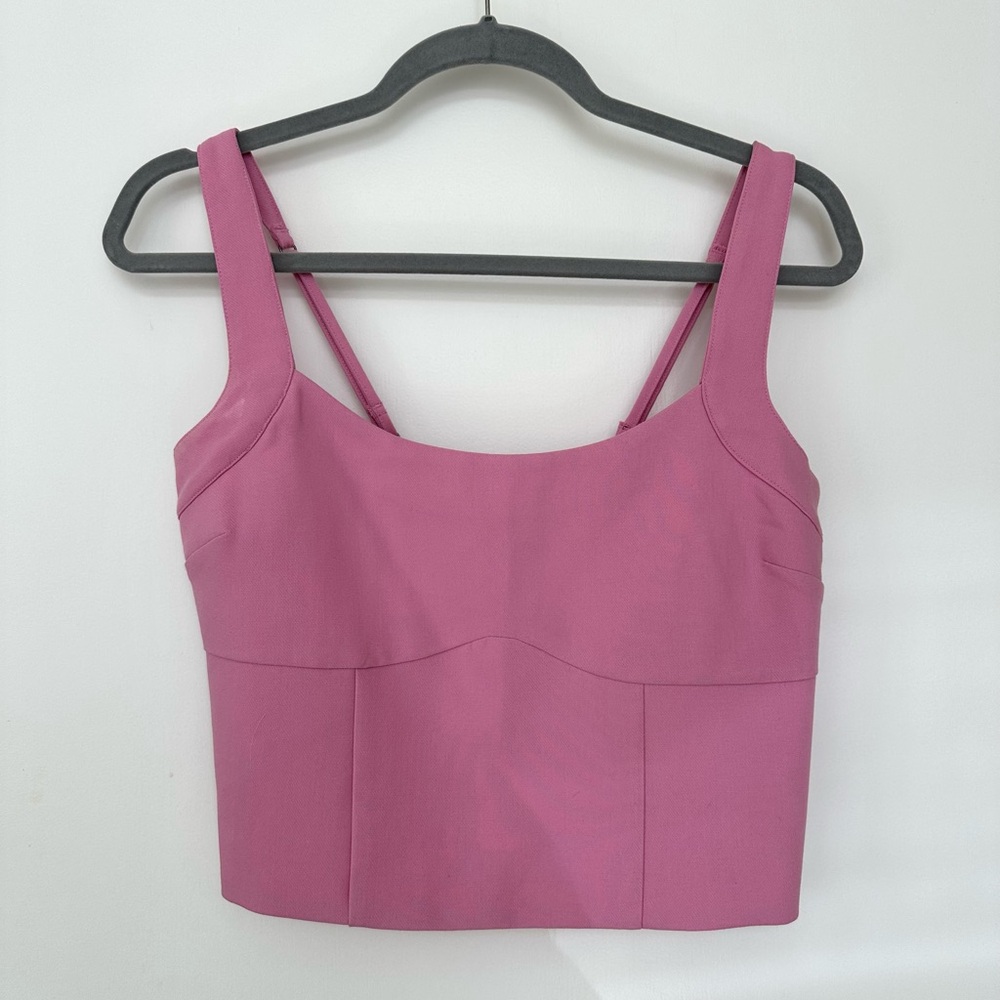 Abercrombie & Fitch Pink Bustier Crop Tank Top